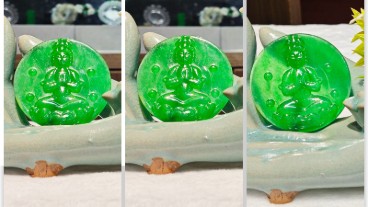 老坑翡翠观音菩萨吊坠